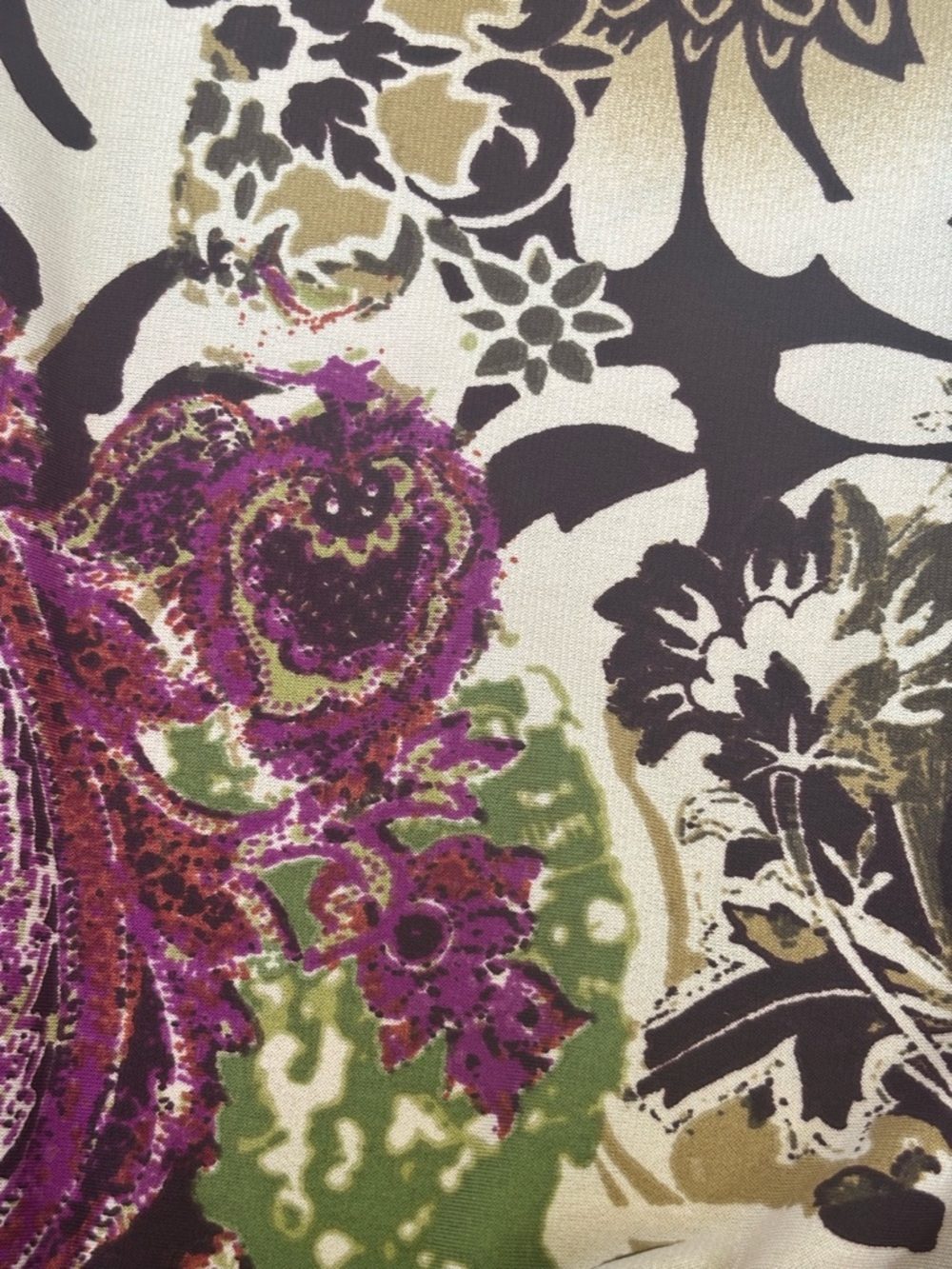 Beige by eci Floral Paisley Print Dress Purple, Green, Cream, Black Women’s 6 - Picture 8 of 9